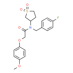 N-(1,1-dioxidotetrahydro-3-thienyl)-N-(4-fluorobenzyl)-2-(4-methoxyphenoxy)acetamide structure