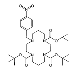 11-(4-nitrobenzyl)-1,4,8-tris-(tert-butoxycarbonyl)-1,4,8,11-tetraazacyclotetradecane Structure