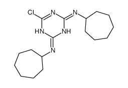 6-chloro-2-N,4-N-di(cycloheptyl)-1,3,5-triazine-2,4-diamine结构式