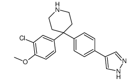 4-(3-chloro-4-methoxyphenyl)-4-[4-(1H-pyrazol-4-yl)phenyl]piperidine结构式