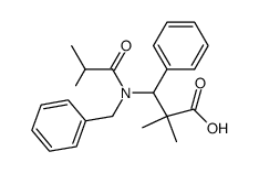 3-(benzyl-isobutyryl-amino)-2,2-dimethyl-3-phenyl-propionic acid Structure