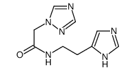 1H-1,2,4-Triazole-1-acetamide, N-[2-(1H-imidazol-5-yl)ethyl]结构式