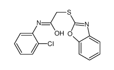 2-(1,3-benzoxazol-2-ylsulfanyl)-N-(2-chlorophenyl)acetamide结构式