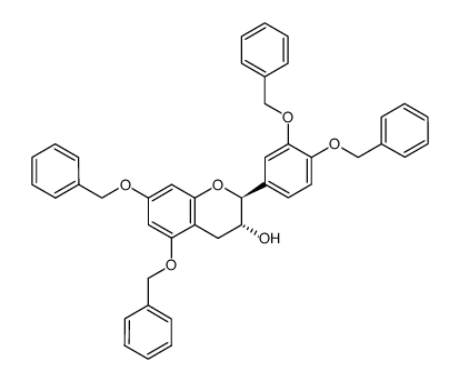 (-)-(2S,3R)-5,7-bis(benzyloxy)-2-[3,4-bis(benzyloxy)phenyl]chroman-3-ol Structure