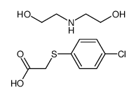 (4-Chloro-phenylsulfanyl)-acetic acid; compound with 2-(2-hydroxy-ethylamino)-ethanol Structure