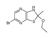 6-bromo-2-ethoxy-2-methyl-2,3-dihydrothiazolo(4,5-b)pyrazine结构式