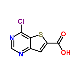 4-氯-噻吩并[3,2-d]嘧啶-6-羧酸结构式