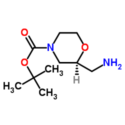 tert-Butyl-2-(aminomethyl)morpholin-4-carboxylat structure