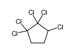 1,1,2,2,3-pentachlorocyclopentane Structure