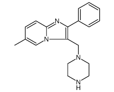 6-METHYL-2-PHENYL-3-PIPERAZIN-1-YL-METHYLIMIDAZO[1,2-A]PYRIDINE Structure