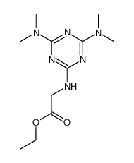 N-(4,6-bis-dimethylamino-[1,3,5]triazin-2-yl)-glycine ethyl ester Structure