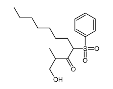 4-(benzenesulfonyl)-1-hydroxy-2-methylundecan-3-one结构式