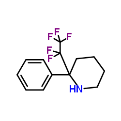 2-(Pentafluoroethyl)-2-phenylpiperidine结构式