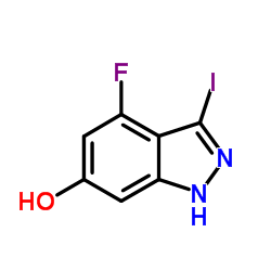 4-Fluoro-3-iodo-1H-indazol-6-ol Structure