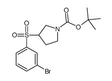 3-(3-溴苯磺酰基)-吡咯烷-1-羧酸叔丁酯结构式
