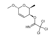 Methyl 4-O-(trichloroacetimidoyl)-2,3,6-trideoxy-α-L-threo-hex-2-enopyranoside结构式