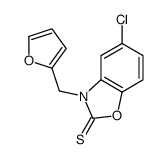 5-chloro-3-(furan-2-ylmethyl)-1,3-benzoxazole-2-thione Structure