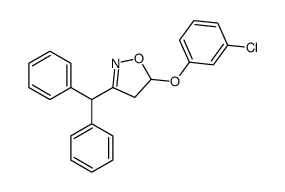 3-benzhydryl-5-(3-chlorophenoxy)-4,5-dihydro-1,2-oxazole结构式