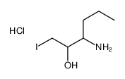 3-amino-1-iodohexan-2-ol,hydrochloride Structure