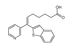 7-(1-benzothiophen-2-yl)-7-pyridin-3-ylhept-6-enoic acid结构式
