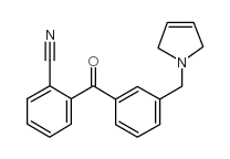 2-CYANO-3'-(3-PYRROLINOMETHYL) BENZOPHENONE structure