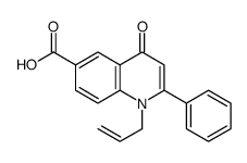 4-oxo-2-phenyl-1-prop-2-enylquinoline-6-carboxylic acid结构式