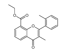 2',3-dimethylflavone-8-carboxylic acid ethyl ester Structure
