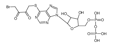 6-((4-bromo-2,3-dioxobutyl)thio)-6-deaminoadenosine 5'-diphosphate结构式