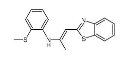 N-[1-(1,3-benzothiazol-2-yl)prop-1-en-2-yl]-2-methylsulfanylaniline结构式