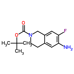 6-氨基-7-氟-3,4-二氢-2(1H)-异喹啉羧酸1,1-二甲基乙基酯结构式