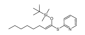 2-((1-((tert-butyldimethylsilyl)oxy)oct-1-en-1-yl)thio)pyridine Structure