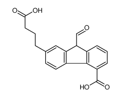 7-(3-carboxypropyl)-9-formyl-9H-fluorene-4-carboxylic acid结构式