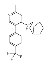 N-[(1R,2R,4S)-Bicyclo[2.2.1]hept-2-yl]-2-methyl-5-[4-(trifluorome thyl)phenyl]-4-pyrimidinamine Structure