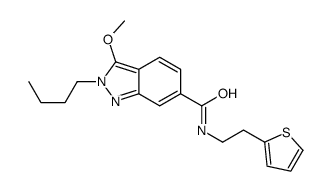 2-butyl-3-methoxy-N-(2-thiophen-2-ylethyl)indazole-6-carboxamide Structure