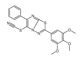 [6-phenyl-2-(3,4,5-trimethoxyphenyl)imidazo[2,1-b][1,3,4]thiadiazol-5-yl] thiocyanate Structure