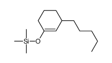 trimethyl-(3-pentylcyclohexen-1-yl)oxysilane Structure