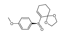 (S)-6-((4-methoxyphenyl)sulfinyl)-1,4-dioxaspiro[4.5]dec-6-ene结构式