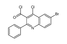 6-bromo-4-chloro-2-phenylquinoline-3-carbonyl chloride Structure