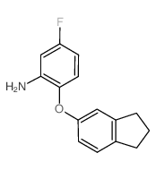 2-(2,3-Dihydro-1H-inden-5-yloxy)-5-fluorophenylamine结构式