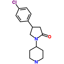 4-(4-Chlorophenyl)-1-(4-piperidinyl)-2-pyrrolidinone结构式