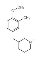 3-[(4-methoxy-3-methylphenyl)methyl]piperidine结构式