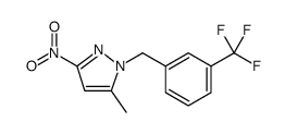 1H-Pyrazole, 5-methyl-3-nitro-1-[[3-(trifluoromethyl)phenyl]methyl]结构式