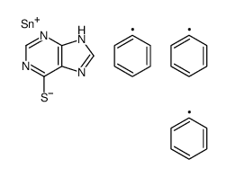 triphenyl(7H-purin-6-ylsulfanyl)stannane Structure