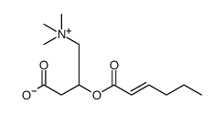1-Propanaminium, 3-carboxy-N,N,N-trimethyl-2-[(1-oxo-2-hexen-1-yl)oxy]-, inner salt结构式