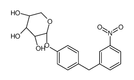 (2S,3R,4S,5R)-2-[4-[(3-nitrophenyl)methyl]phenoxy]oxane-3,4,5-triol结构式