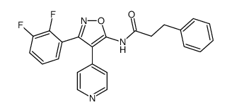 3-(2,3-difluorophenyl)-5-(3-phenylpropionylamino)-4-(4-pyridyl)isoxazole Structure