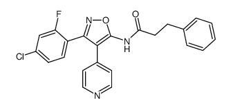 3-(4-chloro-2-fluorophenyl)-5-(3-phenylpropionylamino)-4-(4-pyridyl)-isoxazole Structure