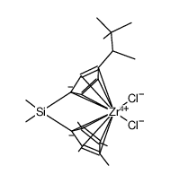 ansa-[Zr(Me2Si(η5-C5Me4)(η5-C5H3(CH(t-Bu)Me)))Cl2] Structure