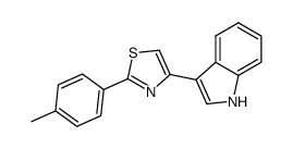 3-[2-(4-methylphenyl)-1,3-thiazol-4-yl]-1H-indole结构式