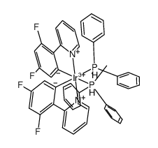 [Ir(2,4-difluoro-2-phenylpyridinato)2(PPh2Me)2](1+) Structure